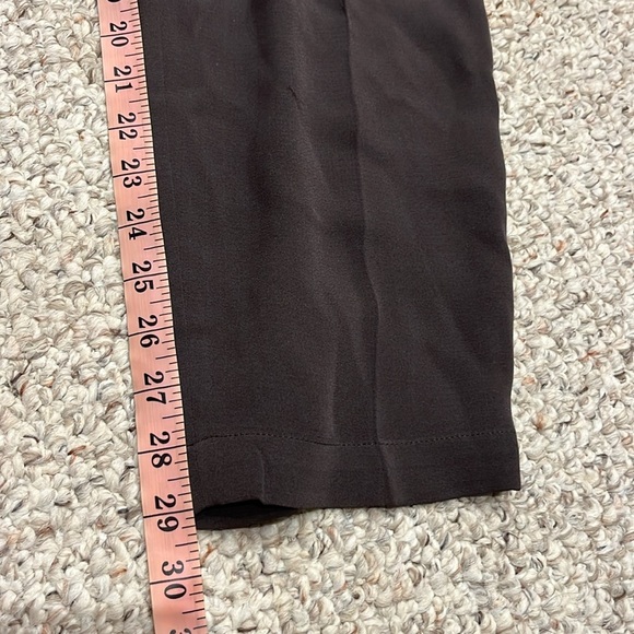 Eileen Fisher 100% Silk Brown Dress Pants Side Zip Size Medium Lagenlook - Picture 7 of 9